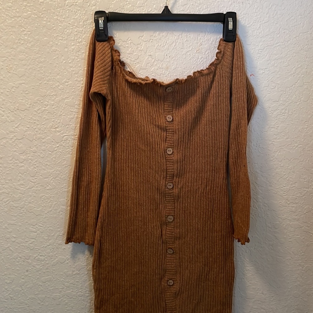 Cute Mini Button Dress - Picture 2 of 8